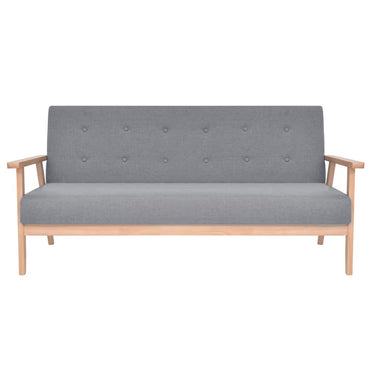 vidaXL 3-Sitzer-Sofa Stoff Hellgrau