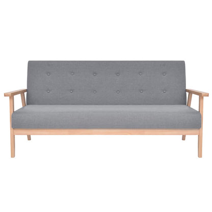 vidaXL 3-Sitzer-Sofa Stoff Hellgrau