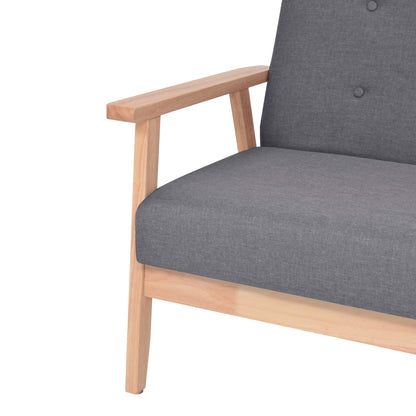 vidaXL 3-Sitzer Sofa Stoff Dunkelgrau