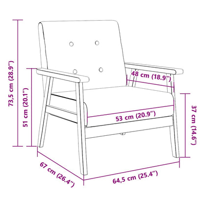 vidaXL Sessel Blau Stoff