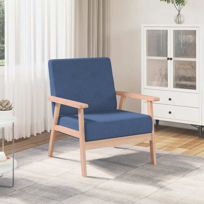 vidaXL Sessel Blau Stoff
