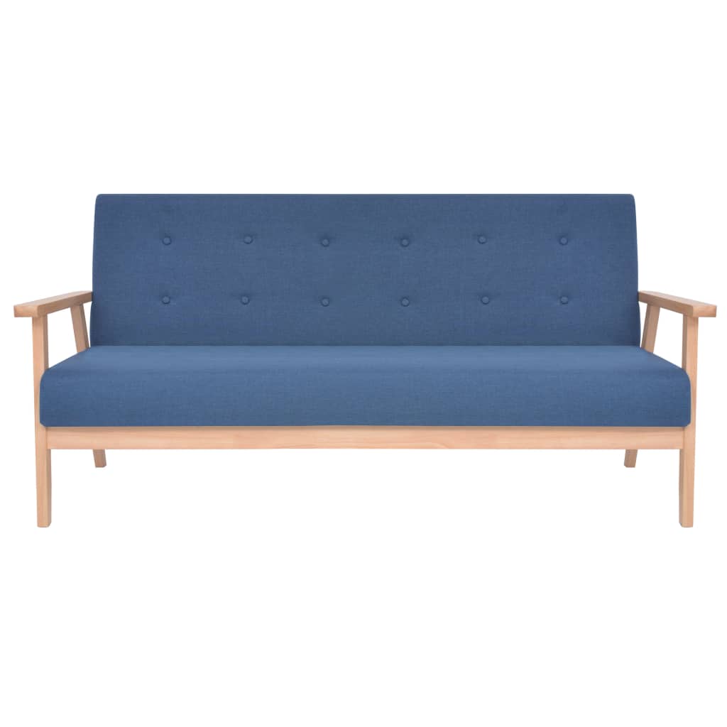 vidaXL 3-Sitzer-Sofa Stoff Blau