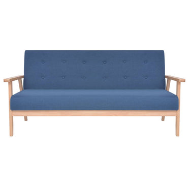 vidaXL 3-Sitzer-Sofa Stoff Blau