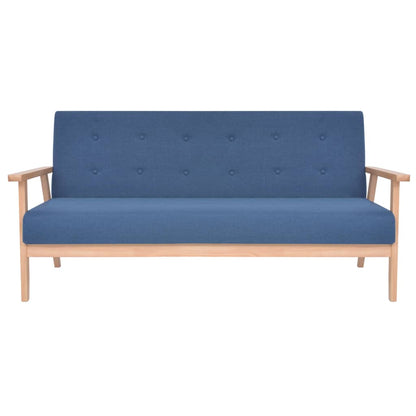 vidaXL 3-Sitzer-Sofa Stoff Blau