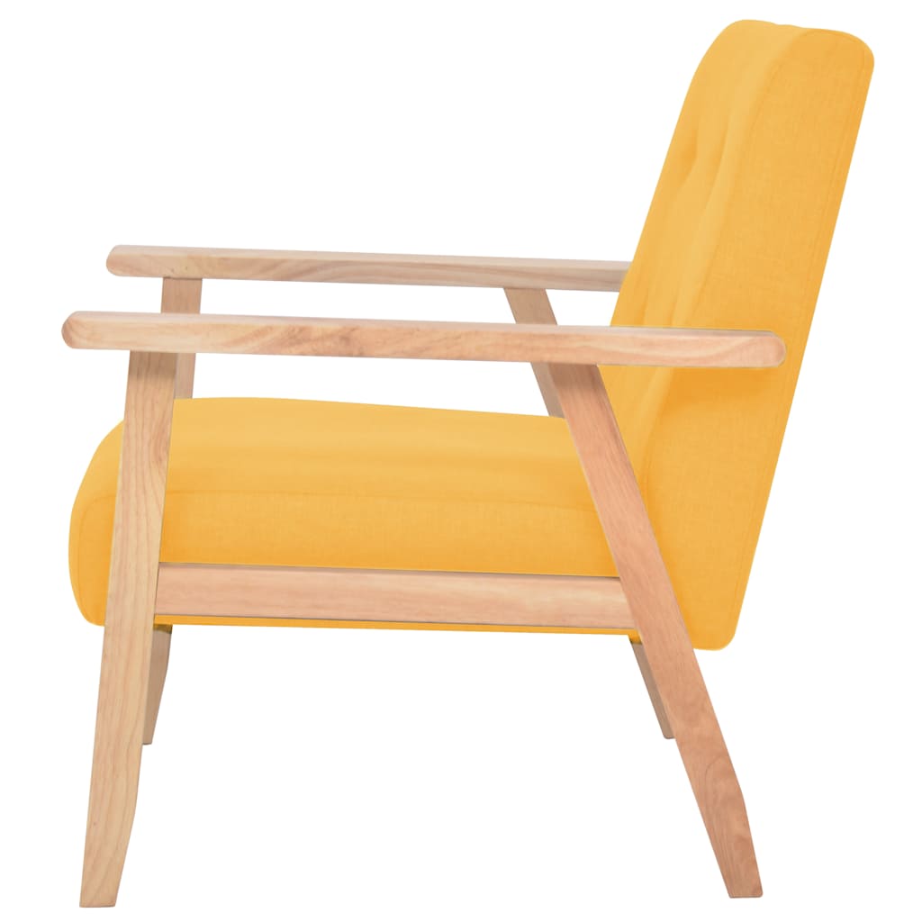 vidaXL Sessel Gelb Stoff
