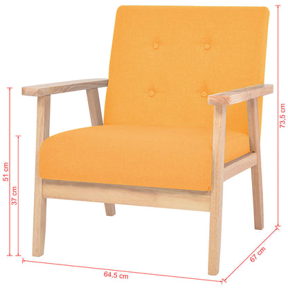 vidaXL Sessel Gelb Stoff