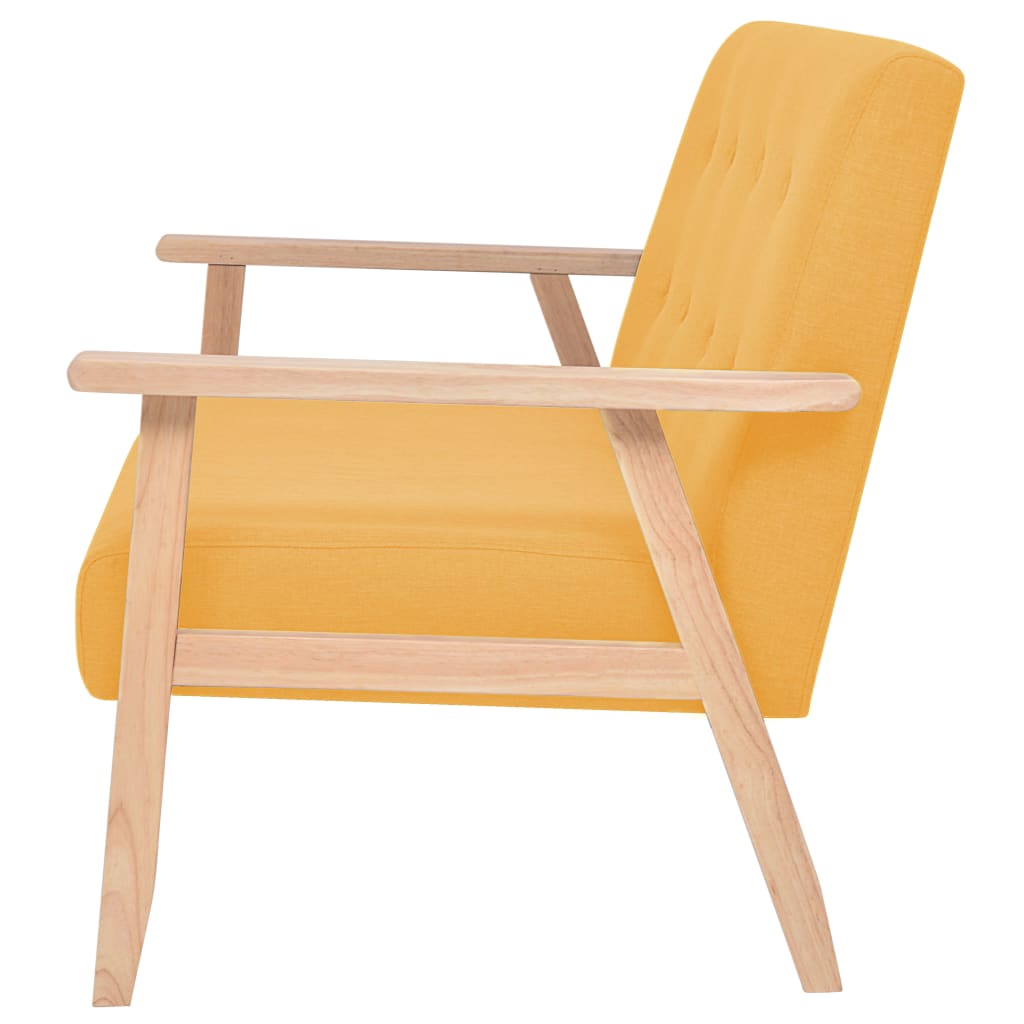 vidaXL 2-Sitzer Sofa Stoff Gelb