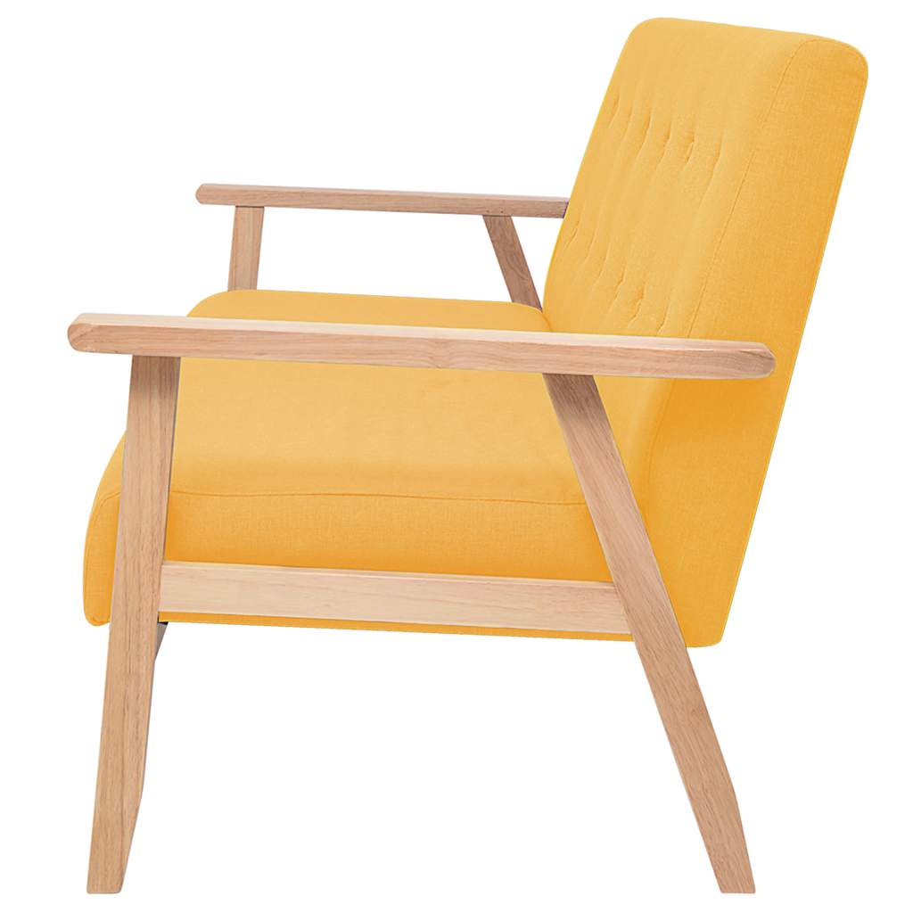 vidaXL 3-Sitzer Sofa Stoff Gelb