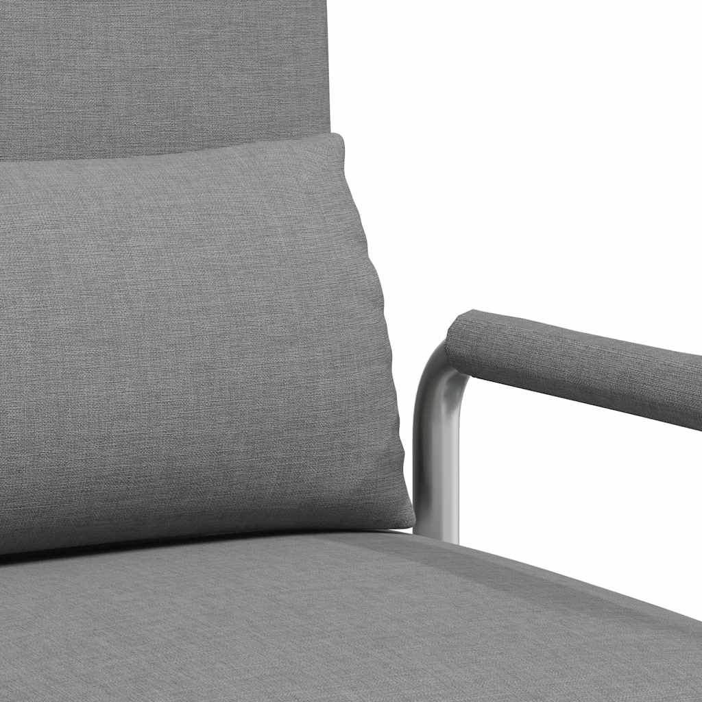 vidaXL Drehstuhl und Schlafsofa Hellgrau Stoff