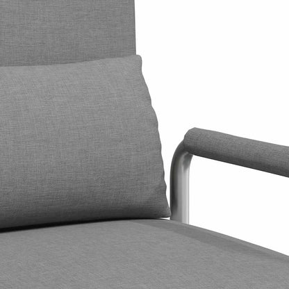 vidaXL Drehstuhl und Schlafsofa Hellgrau Stoff