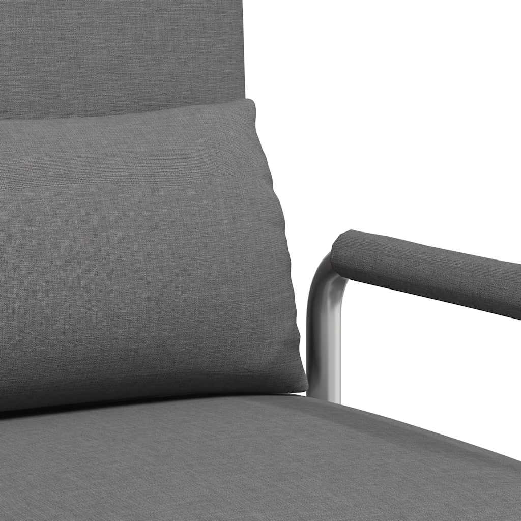 vidaXL Drehsessel mit Schlaffunktion Dunkelgrau Stoff