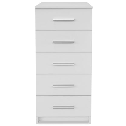 vidaXL Commode haute en bois d'ingénierie 41x35x106 cm Blanc