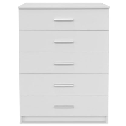 vidaXL Schubladenschrank Holzwerkstoff 71x35x106 cm Weiß