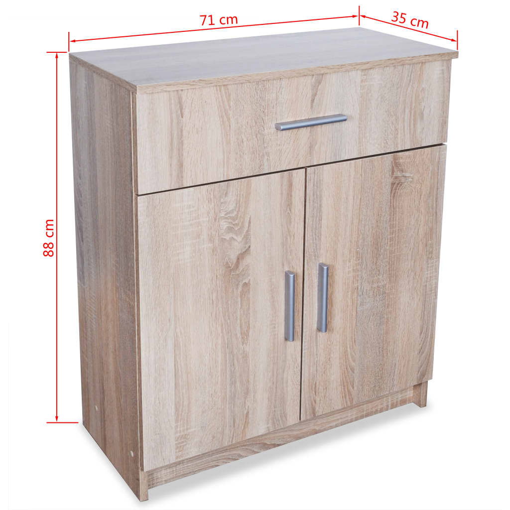 vidaXL Sideboard Holzwerkstoff 71x35x88 cm Eiche-Optik