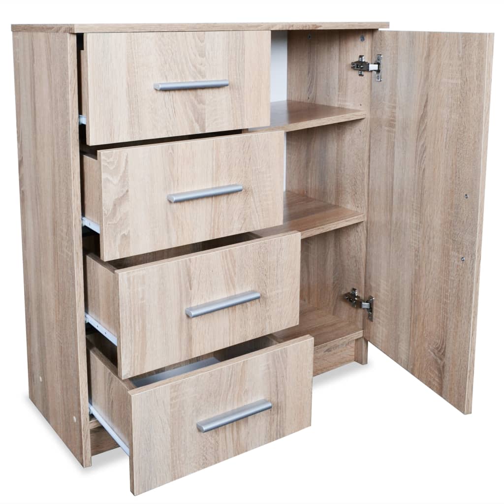vidaXL Kommode Holzwerkstoff 79x35x88 cm Eiche-Optik
