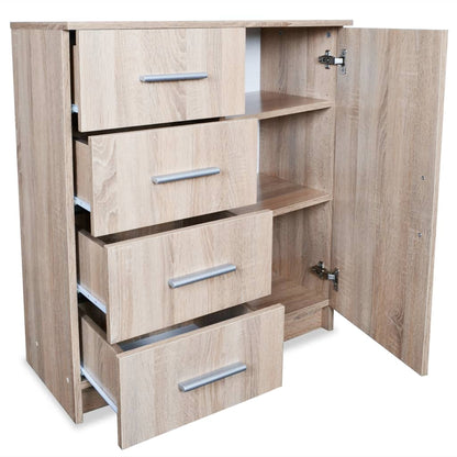 vidaXL Kommode Holzwerkstoff 79x35x88 cm Eiche-Optik