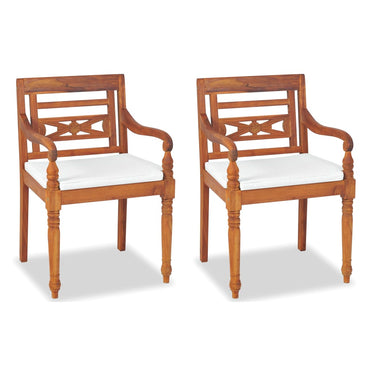 vidaXL Salon de jardin 4 pcs avec coussins Bois de teck massif