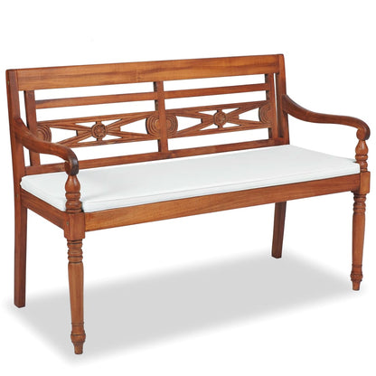 vidaXL Salon de jardin 4 pcs avec coussins Bois de teck massif