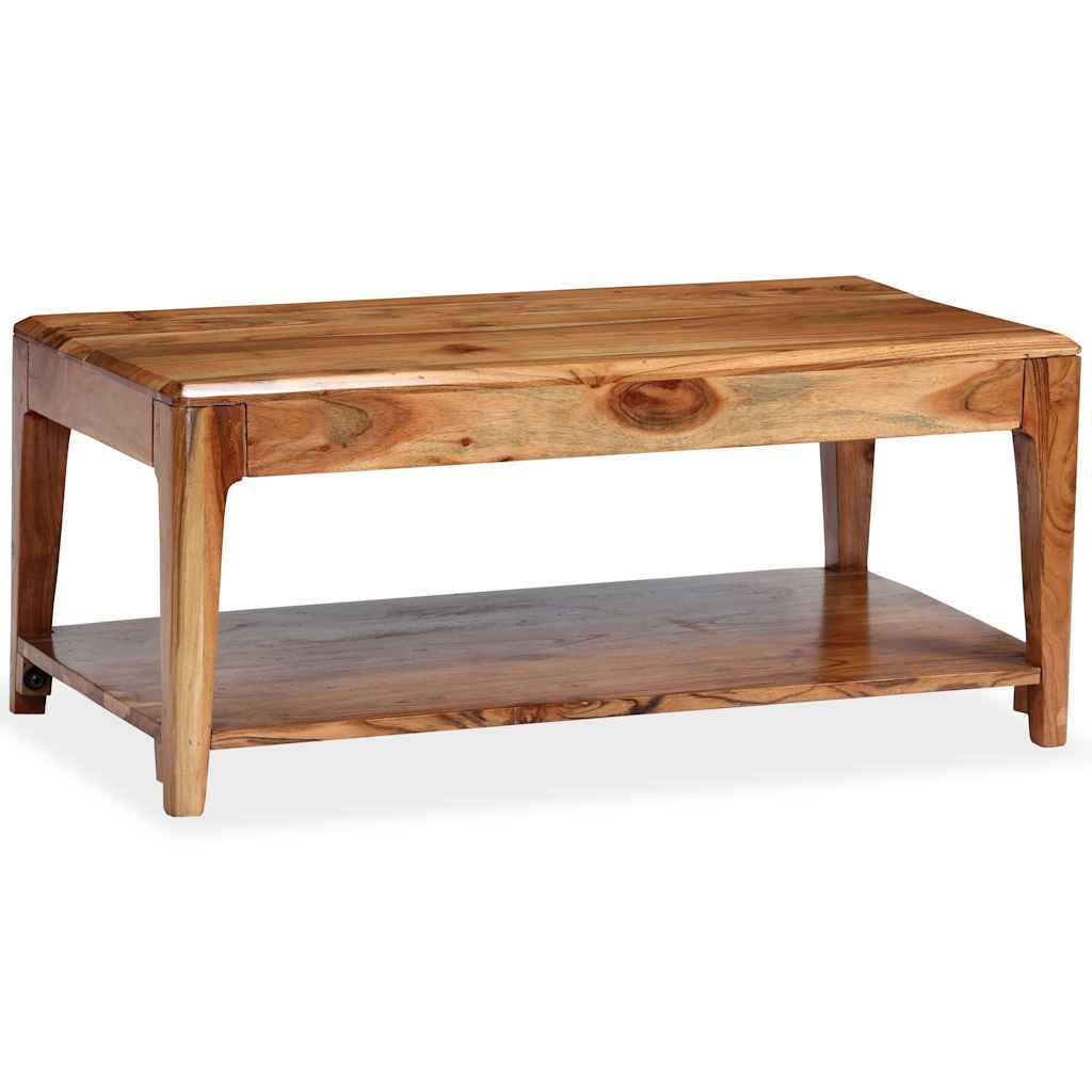 vidaXL Table basse en bois massif 88x50x38 cm