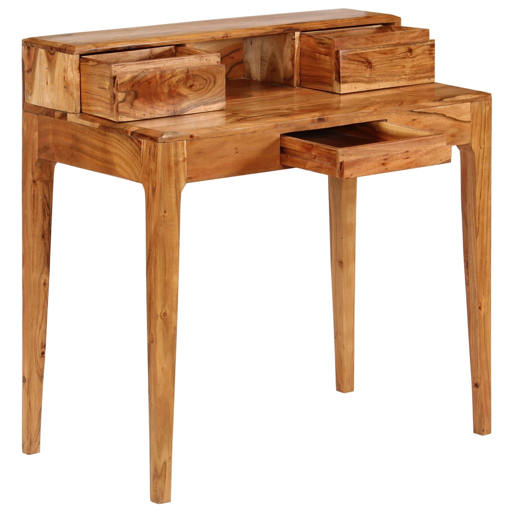 vidaXL Schreibtisch mit Schubladen Massivholz 88 x 50 x 90 cm