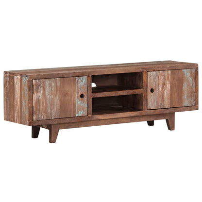 vidaXL Meuble TV Bois d'acacia massif Style vintage 118x30x40 cm