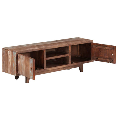 vidaXL Meuble TV Bois d'acacia massif Style vintage 118x30x40 cm