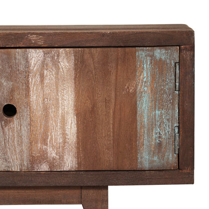 vidaXL Meuble TV Bois d'acacia massif Style vintage 118x30x40 cm