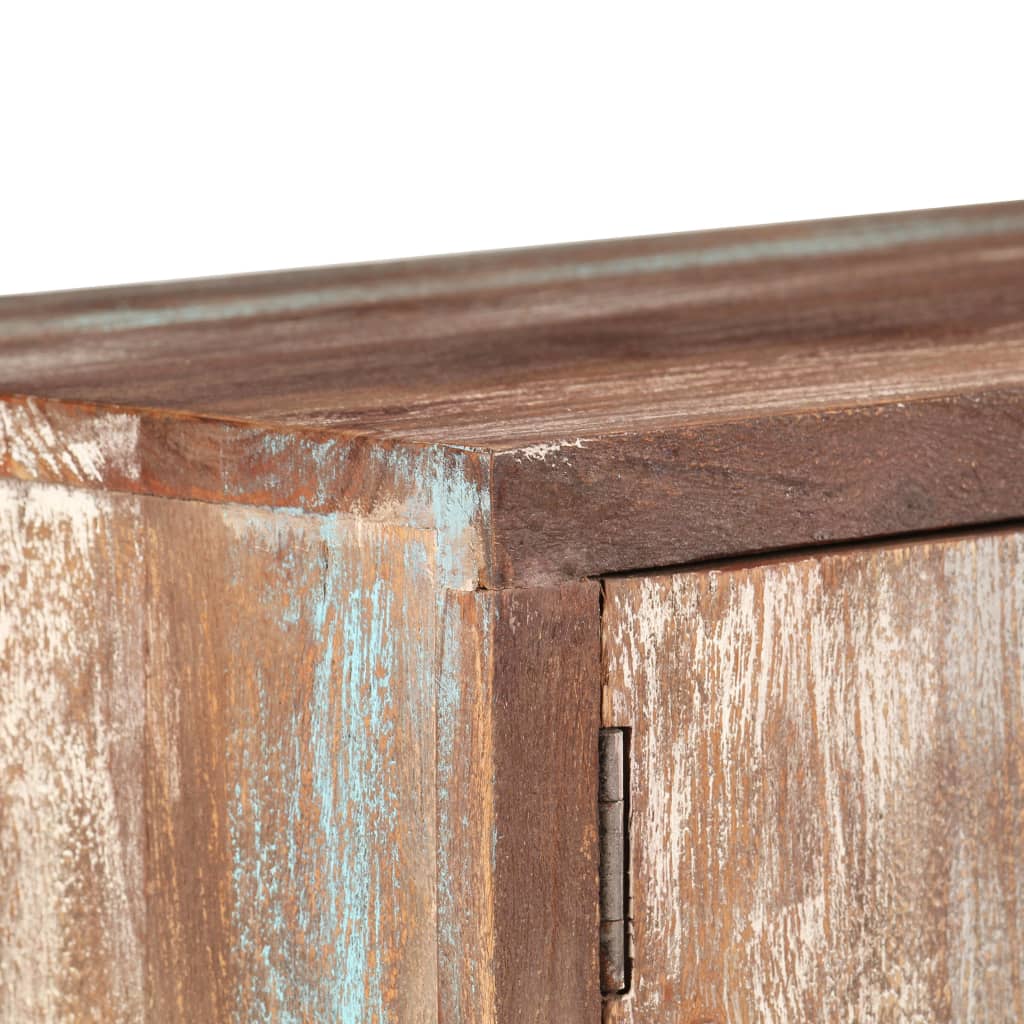 vidaXL Meuble TV Bois d'acacia massif Style vintage 118x30x40 cm