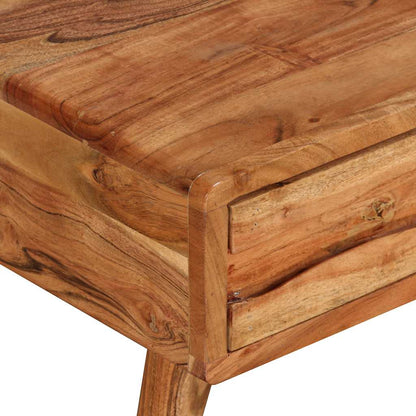 vidaXL Table basse avec tiroir en bois massif sculpté 100x50x40 cm