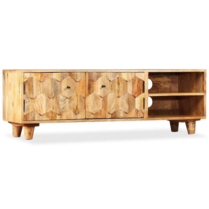 vidaXL Meuble TV en bois de manguier massif 118x35x40 cm