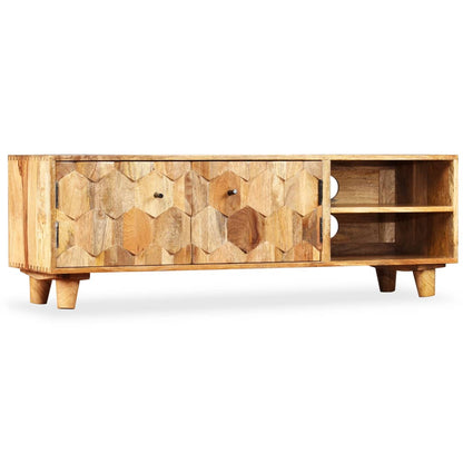 vidaXL Meuble TV en bois de manguier massif 118x35x40 cm
