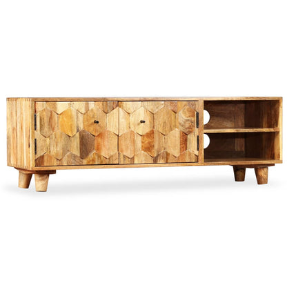 vidaXL Meuble TV en bois de manguier massif 118x35x40 cm