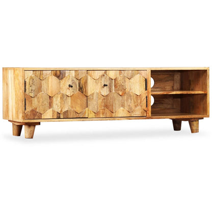 vidaXL Meuble TV en bois de manguier massif 118x35x40 cm
