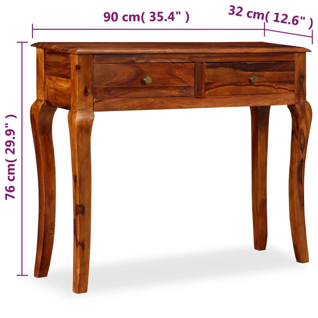 vidaXL Konsolentisch Massivholz Akazie 90x32x76 cm