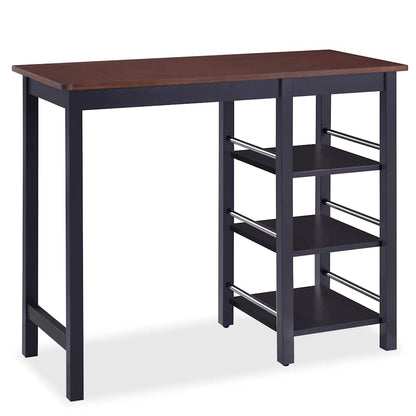 vidaXL Ensemble de bar 3 pièces MDF noir