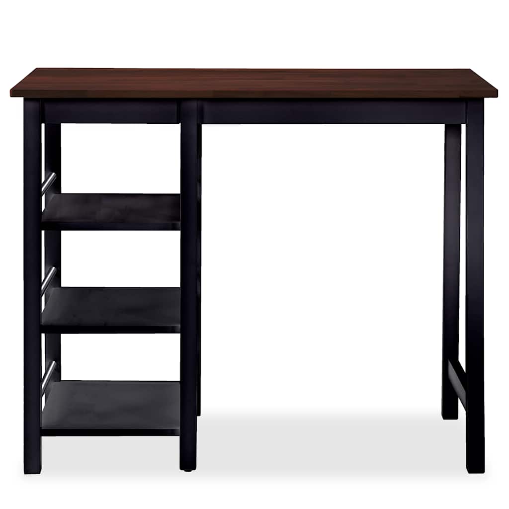vidaXL Ensemble de bar 3 pièces MDF noir