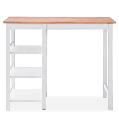 vidaXL Ensemble de bar 3 pièces MDF blanc