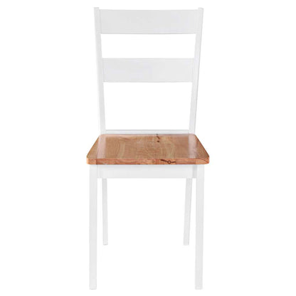 vidaXL Chaises de salle à manger 2 pcs Blanc Bois massif d'hévéa