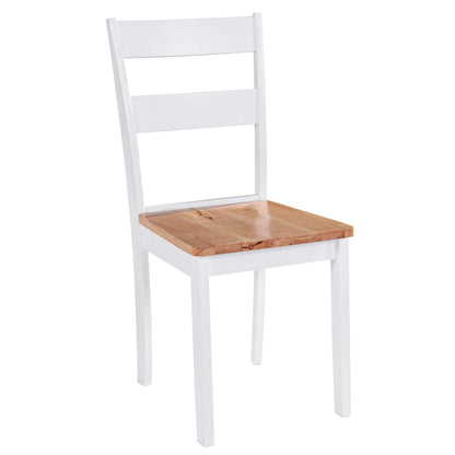 vidaXL Chaises de salle à manger 2 pcs Blanc Bois massif d'hévéa