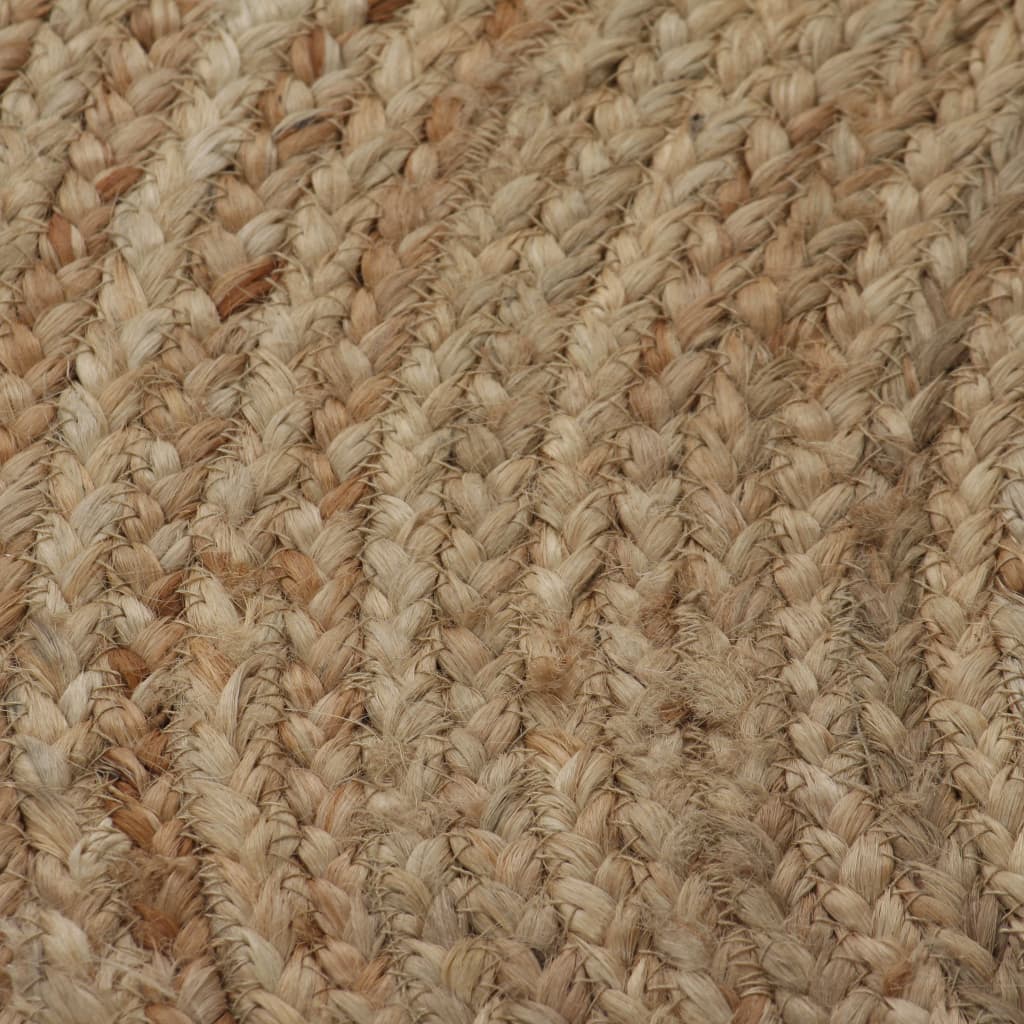 vidaXL Tapis en jute tressé 120 cm Rond