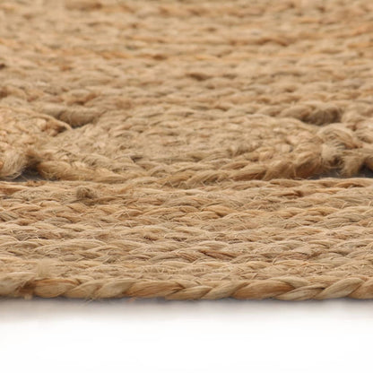 vidaXL Tapis en jute tressé motif rond 120 cm