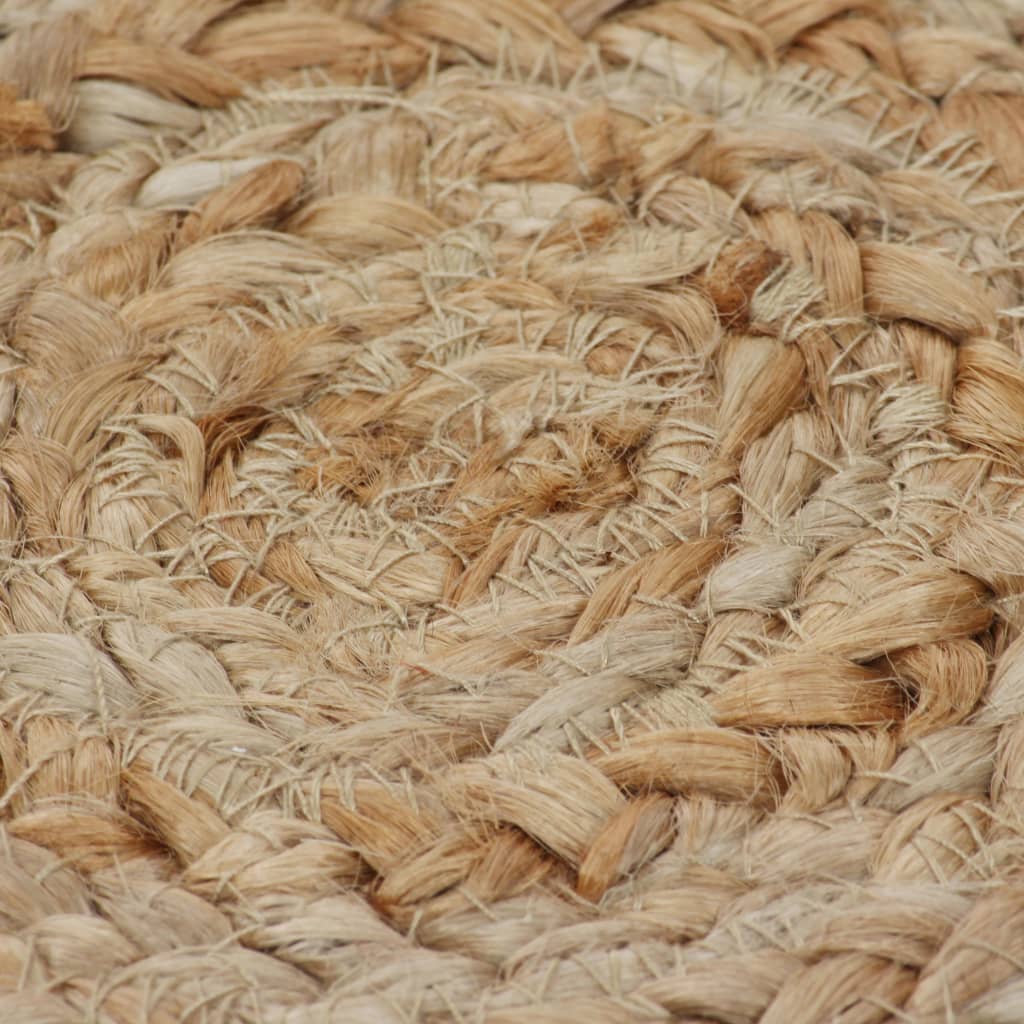 vidaXL Tapis en jute tressé motif rond 120 cm