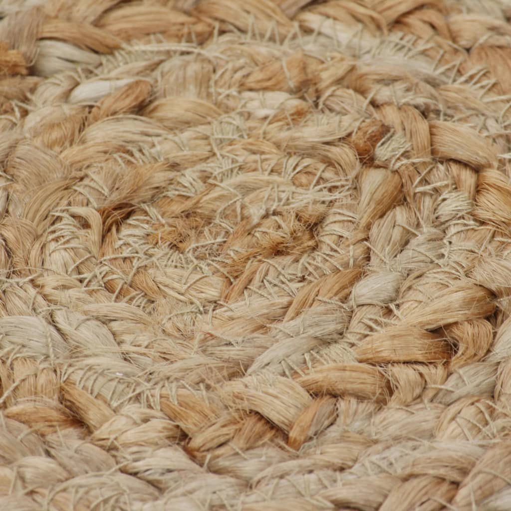 vidaXL Tapis tressé en jute 150 cm Rond