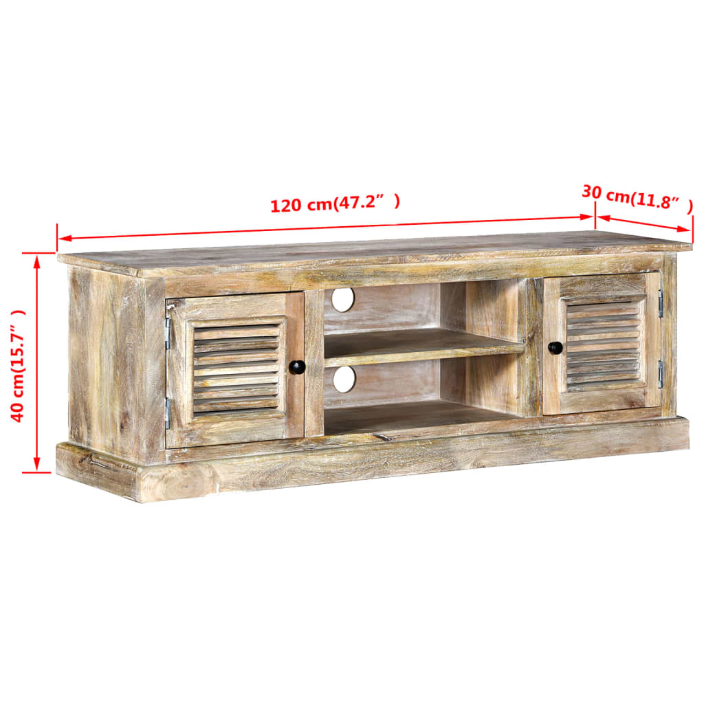 vidaXL Meuble TV en bois de manguier massif
