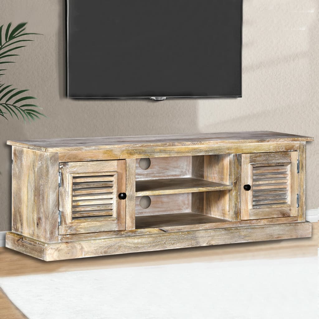 vidaXL Meuble TV en bois de manguier massif