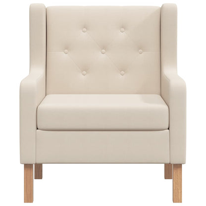 vidaXL Sessel Cremeweiß Stoff