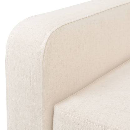 vidaXL Sofa 3-Sitzer Stoff Cremeweiß