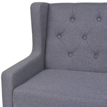 vidaXL Sofa 2-Sitzer Stoff Grau