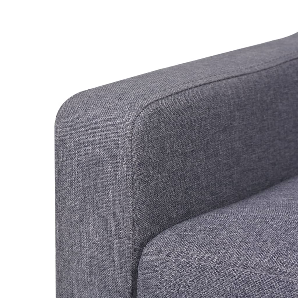 vidaXL Sofa 2-Sitzer Stoff Grau