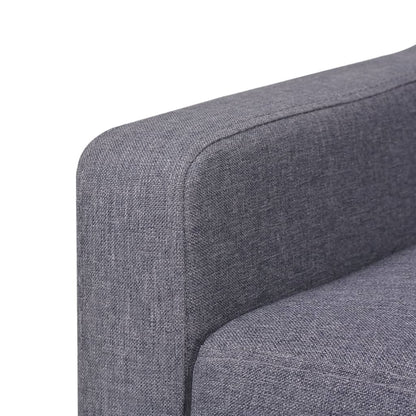 vidaXL Sofa 2-Sitzer Stoff Grau